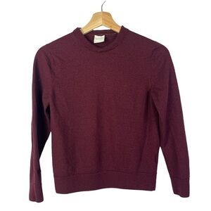 Paul Smith Burgundy Red Crewneck Merino Wool Pullover Sweater S